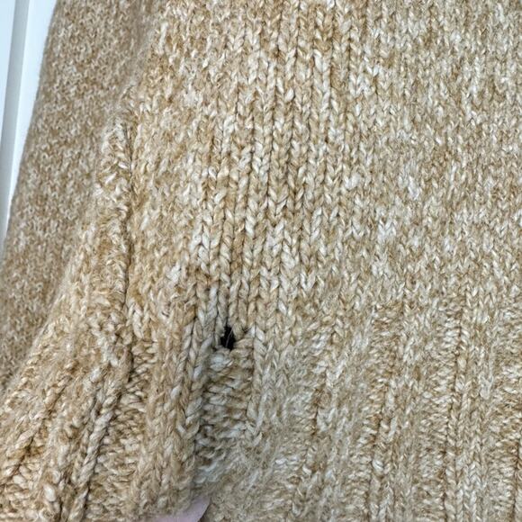 Michael Kors Oatmeal Heather Turtleneck Cotton Wool Blend Sweater Size XL - Picture 5 of 10